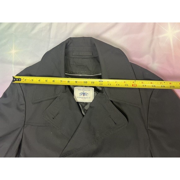 American Apparel Inc Black Shade 385 Army Issue Trench Coat Men’s Size 40R - Picture 12 of 14